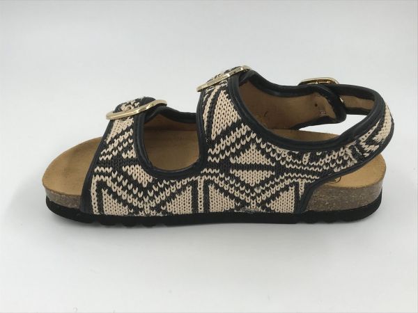 Scholl dam sand texraf bianco (noelle backstrap F00623 TexRaf bianco sporco/nero) - Stiletto Schoenen (Oudenaarde)