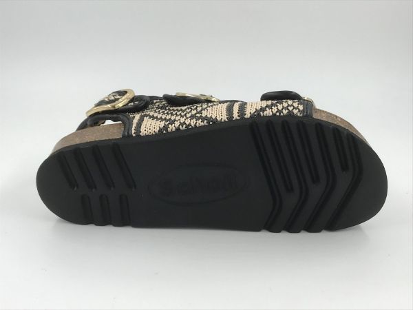 Scholl dam sand texraf bianco (noelle backstrap F00623 TexRaf bianco sporco/nero) - Stiletto Schoenen (Oudenaarde)