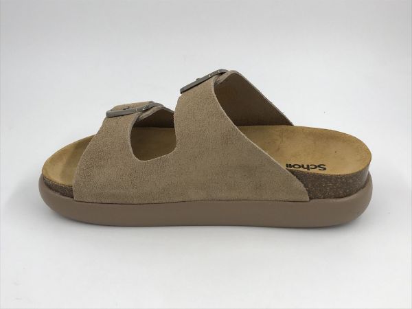 Scholl dam slip beige scuro (noelle chunky F32249) - Stiletto Schoenen (Oudenaarde)