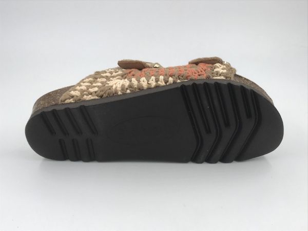 Scholl dam slip crochet nude/brown (noelle crochet F32248 nude/lt brown/cognac) - Stiletto Schoenen (Oudenaarde)