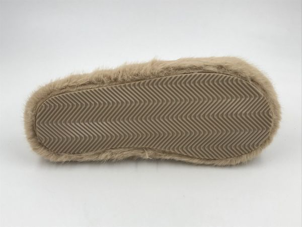 Scholl dam slip fluffy mule beige (fluffi mule F01394 synfur beige scuro) - Stiletto Schoenen (Oudenaarde)