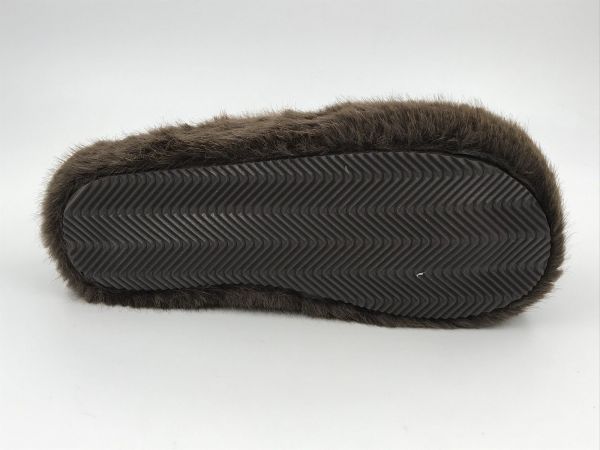 Scholl dam slip fluffy mule bruin (fluffi mule F01394 synfur testa di moro) - Stiletto Schoenen (Oudenaarde)