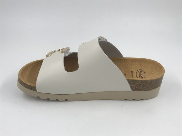 Scholl dam slip lea bianco sporco (monterey 2 straps F00773 Lea-W bianco sporco) - Stiletto Schoenen (Oudenaarde)