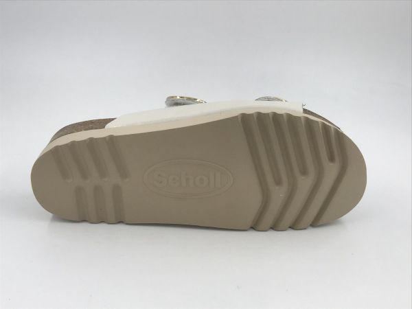 Scholl dam slip lea bianco sporco (monterey 2 straps F00773 Lea-W bianco sporco) - Stiletto Schoenen (Oudenaarde)