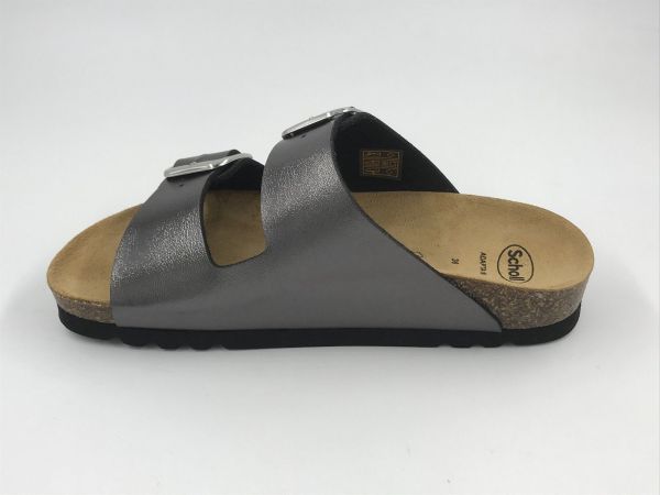 Scholl dam slip metsynt antracite (josephine F32168 LamSyn2 antracite) - Stiletto Schoenen (Oudenaarde)