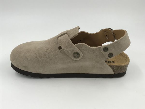 Scholl dam slip/sand suède beige (fae backstrap F32417 2361 sue beige scuro) - Stiletto Schoenen (Oudenaarde)
