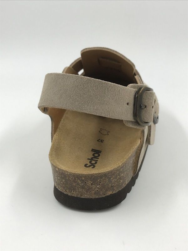 Scholl dam slip/sand suède beige (fae backstrap F32417 2361 sue beige scuro) - Stiletto Schoenen (Oudenaarde)