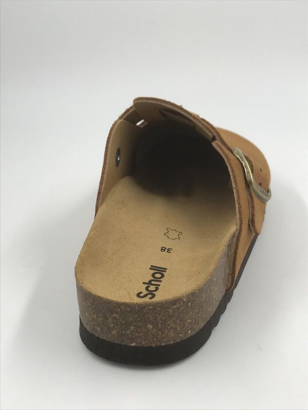 Scholl dam slip suède cognac (fae cognac F31811 1184) - Stiletto Schoenen (Oudenaarde)