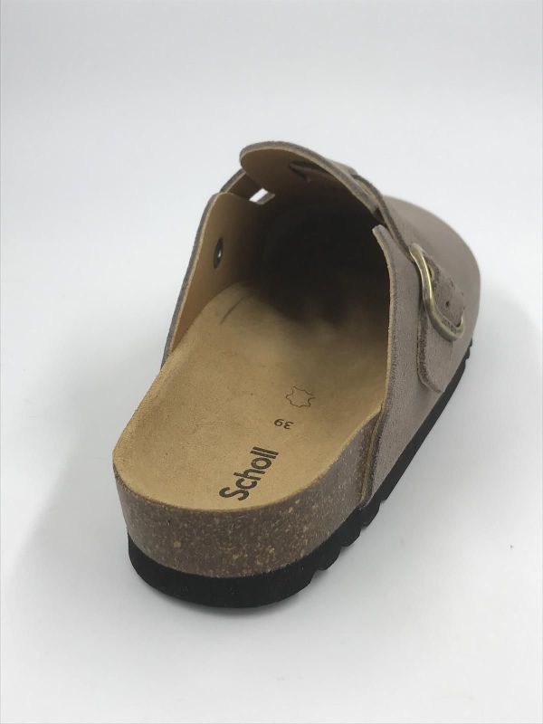 Scholl dam slip suède dark taupe (fae dark taupet F31811 1184) - Stiletto Schoenen (Oudenaarde)