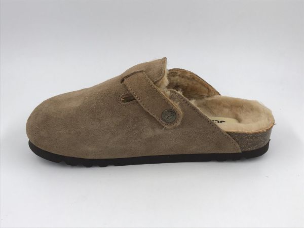 Scholl dam slip suède taupe (fae F31810 1062 new F sue SA taupe) - Stiletto Schoenen (Oudenaarde)