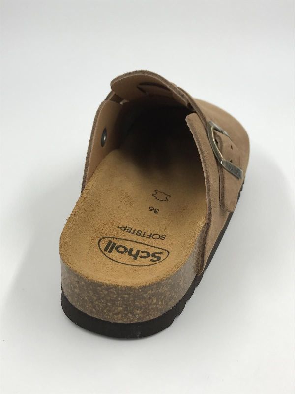 Scholl dam slip suède taupe (fae taupe F30058) - Stiletto Schoenen (Oudenaarde)