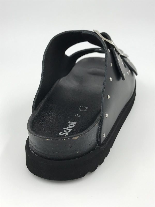 Scholl dam slipper led studs zwart (beatriz black F30613) - Stiletto Schoenen (Oudenaarde)