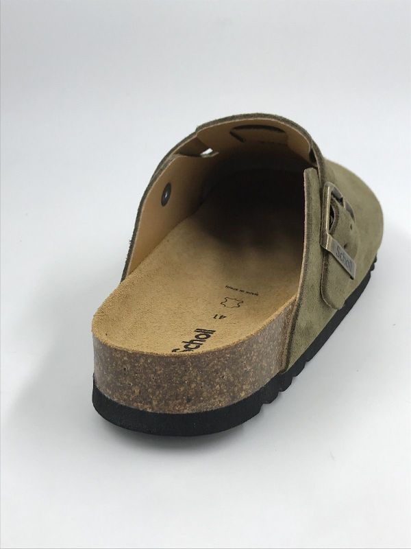 Scholl her slip suède khaki (olivier khaki F32574 1147) - Stiletto Schoenen (Oudenaarde)