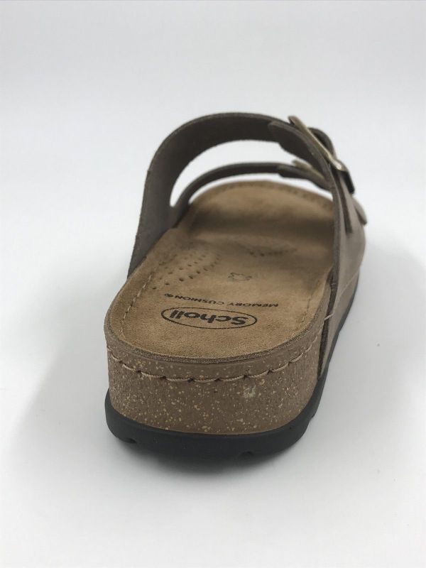 Scholl her slip suède taupe (bora F00710 2 buckles LeaSue-M taupe) - Stiletto Schoenen (Oudenaarde)
