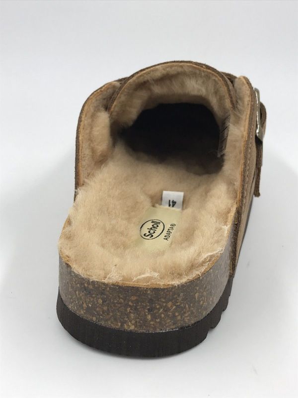 Scholl her slip suède taupe (ethan F01344 fur sue taupe) - Stiletto Schoenen (Oudenaarde)