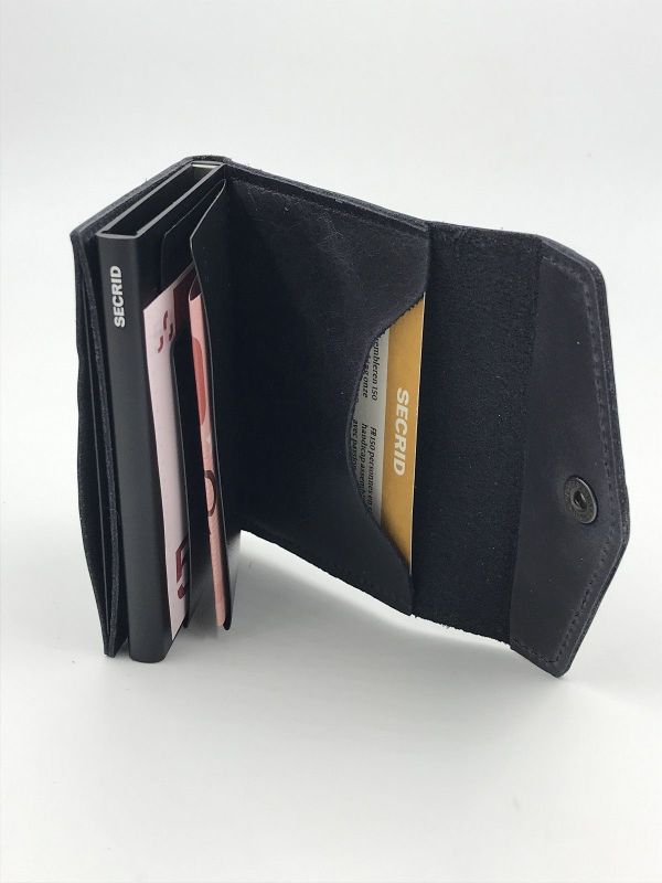 Secrid envelope wallet vintage black (EV-vintage black envelopwallet black) - Stiletto Schoenen (Oudenaarde)