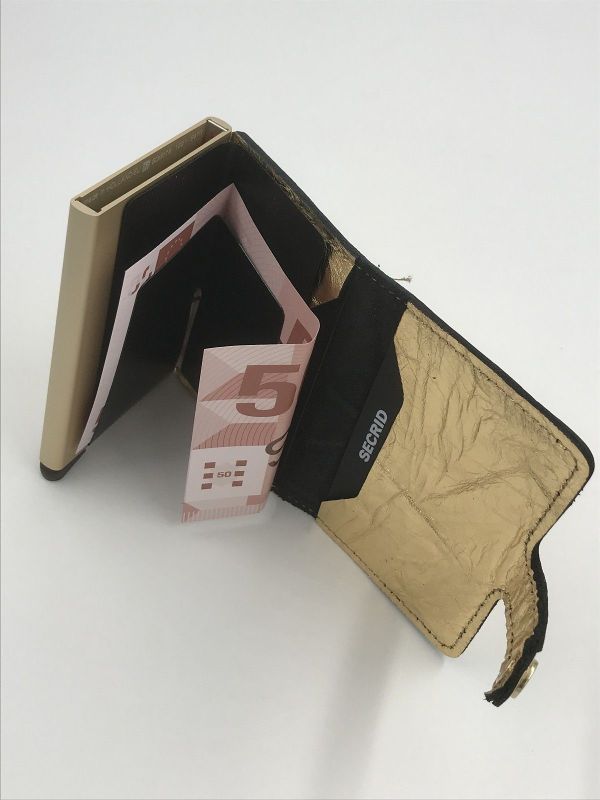 Secrid miniwallet Crunch gold (MCr-Gold miniwallet) - Stiletto Schoenen (Oudenaarde)