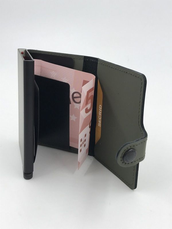 Secrid miniwallet matte green black (MM-matte green-black miniwallet matte green) - Stiletto Schoenen (Oudenaarde)