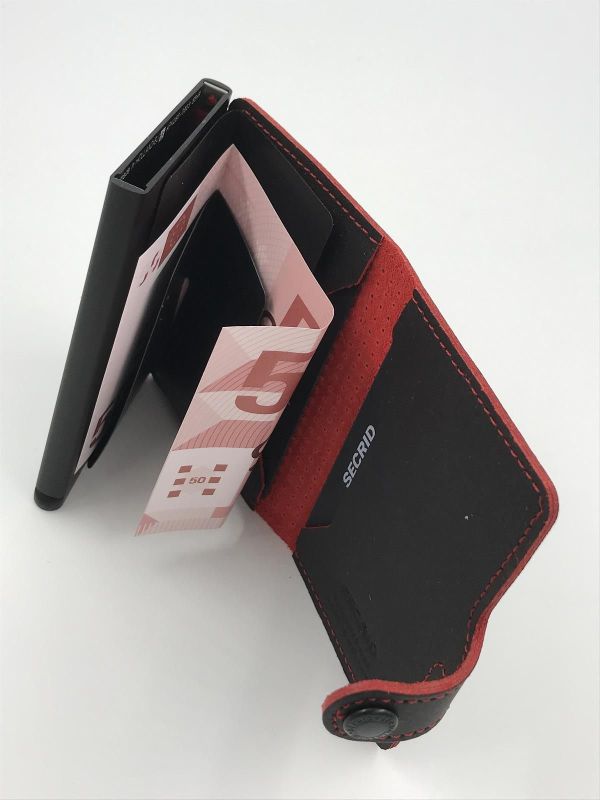 Secrid miniwallet perforated black-red (MPf-Black-Red miniwallet perforated) - Stiletto Schoenen (Oudenaarde)