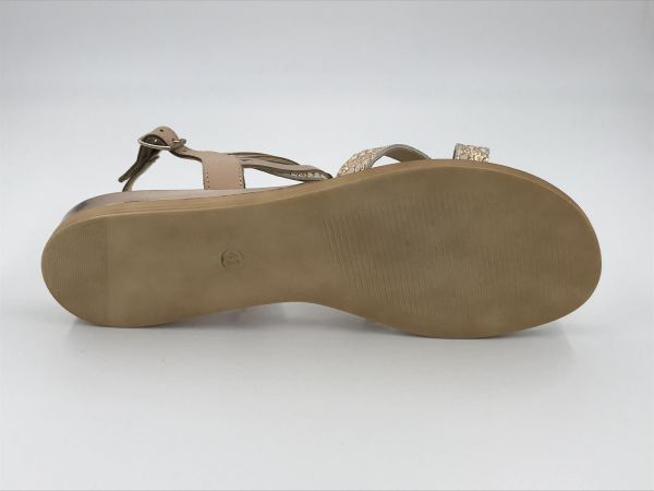 sensu dam sandaal led beige/goud (F10-193-V) - Stiletto Schoenen (Oudenaarde)
