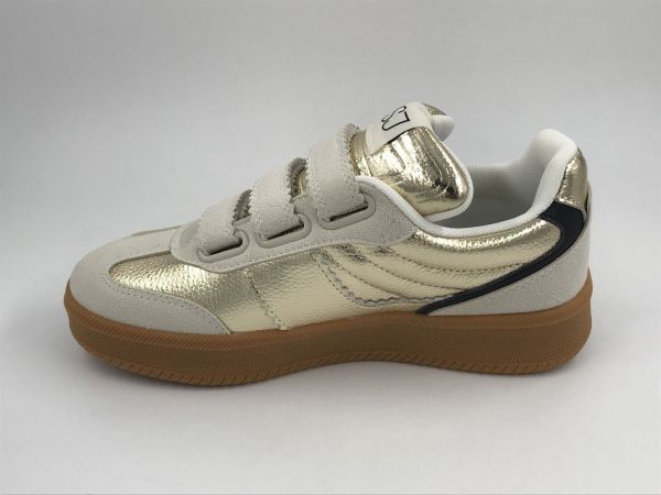 SJFtM dam sneaker velcro led wit/goud (SJ legend low sneakers 623816) - Stiletto Schoenen (Oudenaarde)