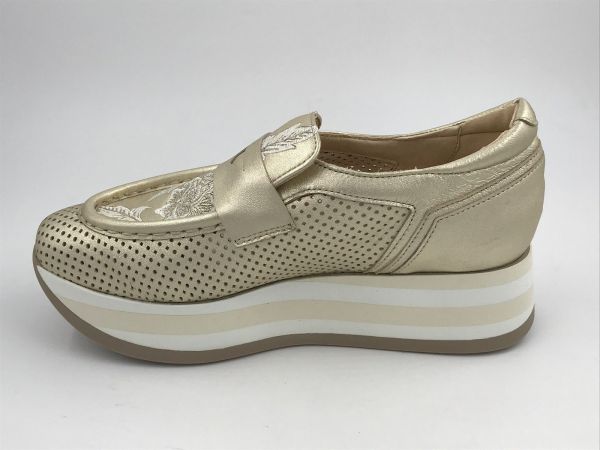 SW dam loafer led platino (7.78.93/006 pomez platino) - Stiletto Schoenen (Oudenaarde)