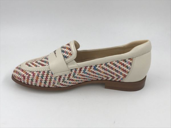 SW dam moc led tressé multi ecru (9.10.26) - Stiletto Schoenen (Oudenaarde)