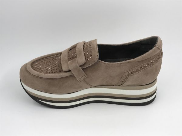 SW dam moc velour acero/str bronze (7.78.78/N cloe acero/str bronze) - Stiletto Schoenen (Oudenaarde)