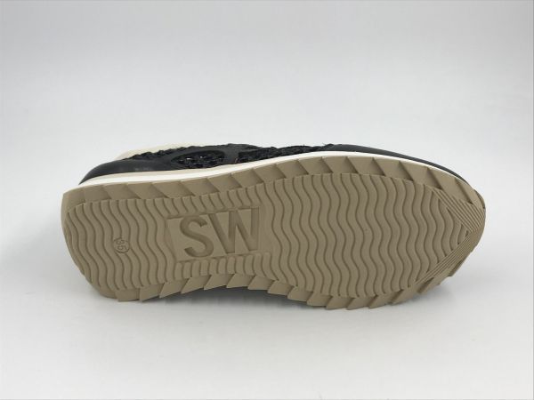 SW dam run led tressé zwart (9.32.29 ) - Stiletto Schoenen (Oudenaarde)
