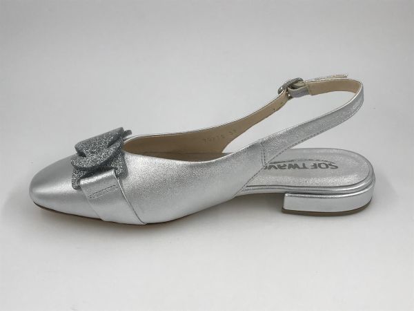 SW dam sand sling led metallic zilver (8.98.01 lamwash bluch) - Stiletto Schoenen (Oudenaarde)