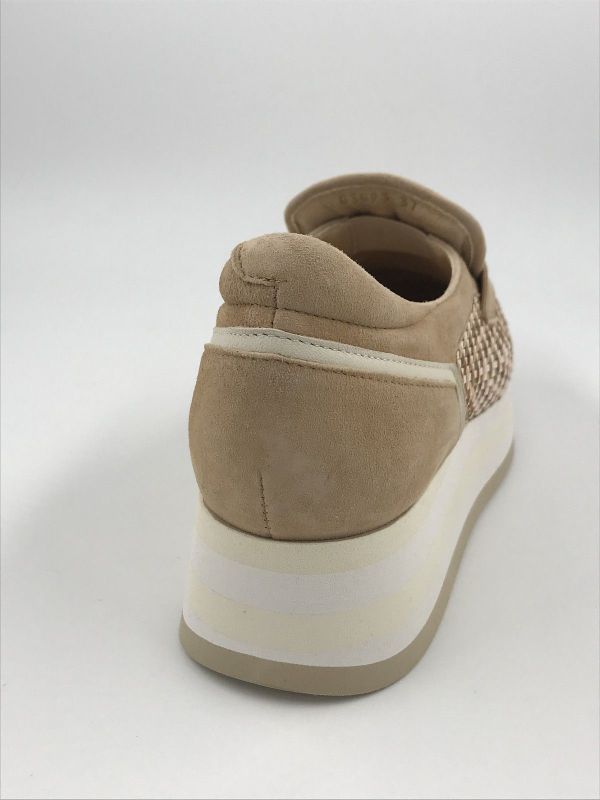 SW dam slipon suède tressé camel (7.78.127) - Stiletto Schoenen (Oudenaarde)
