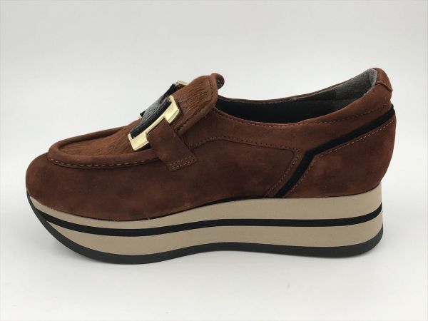 SW dam slipon velour bourbon (7.78.141/004 cloe bourbon) - Stiletto Schoenen (Oudenaarde)
