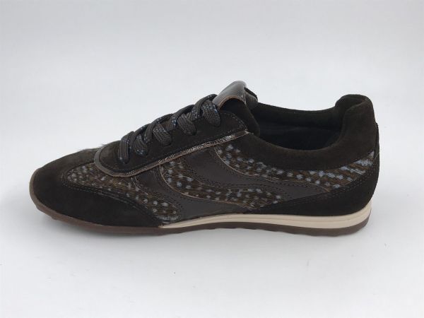 SW dam sneaker suède bruin/blauw (9.35.02/001 miuchia africa/blue) - Stiletto Schoenen (Oudenaarde)