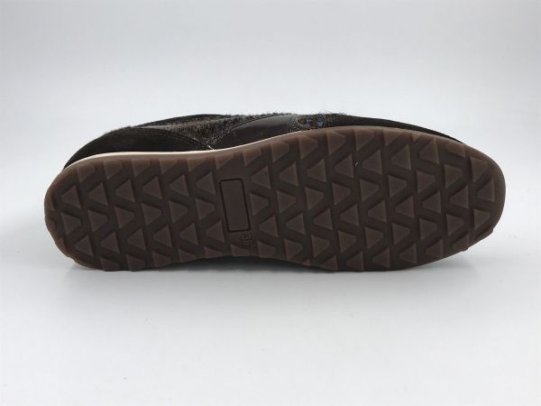 SW dam sneaker suède bruin/blauw (9.35.02/001 miuchia africa/blue) - Stiletto Schoenen (Oudenaarde)