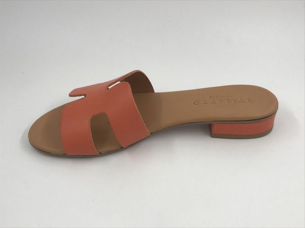 Stiletto dam slipper led oranje (P206 vitello arencio) - Stiletto Schoenen (Oudenaarde)