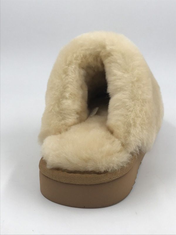 Warmbat dam pantoffel suède cognac (FLS321025-63 flurry suede cognac) - Stiletto Schoenen (Oudenaarde)
