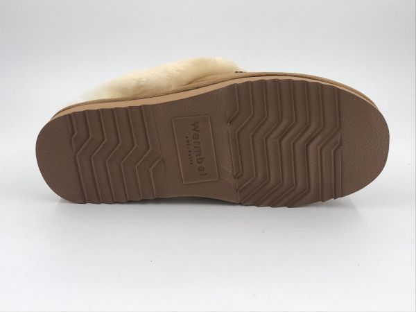 Warmbat dam pantoffel suède cognac (FLS321025-63 flurry suede cognac) - Stiletto Schoenen (Oudenaarde)