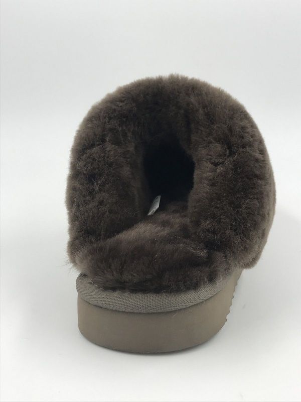 Warmbat dam pantoffel suède pebble (FLS321088-63 flurry suede pebble) - Stiletto Schoenen (Oudenaarde)