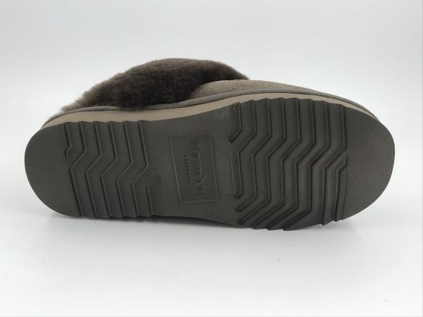 Warmbat dam pantoffel suède pebble (FLS321088-63 flurry suede pebble) - Stiletto Schoenen (Oudenaarde)