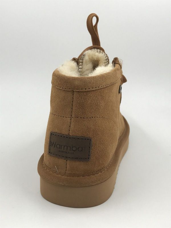 Warmbat dam veterboot suède cognac (YPN321025-63 yeppoon suede boot beads cognac) - Stiletto Schoenen (Oudenaarde)