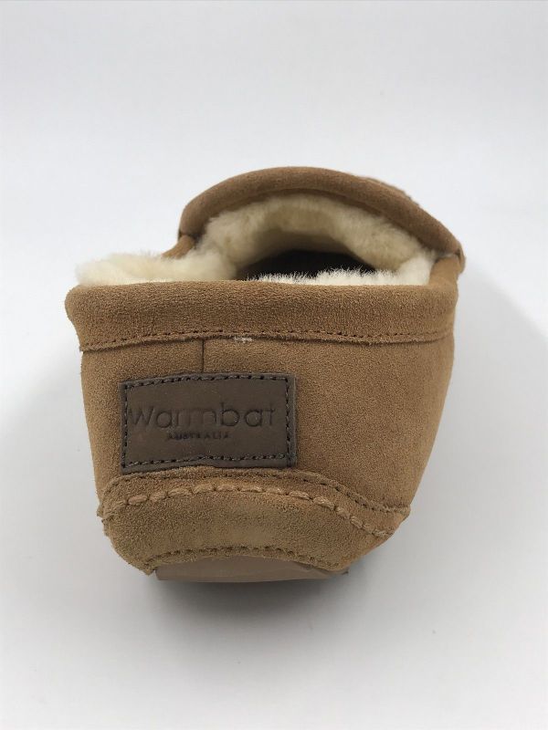 Warmbat her pantoffel suède cognac (ERW441025-63 earlwood men suede cognac) - Stiletto Schoenen (Oudenaarde)
