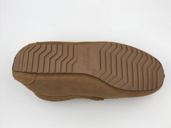 Warmbat her pantoffel suède cognac (ERW441025-63 earlwood men suede cognac) - Stiletto Schoenen (Oudenaarde)
