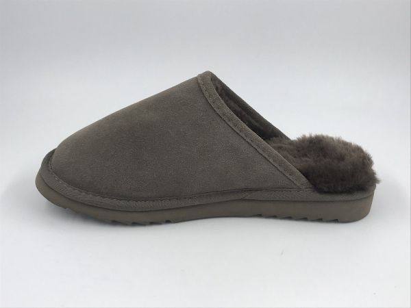 Warmbat her pantoffel suède pebble (CLC521088-63 classic unisex suede pebble) - Stiletto Schoenen (Oudenaarde)