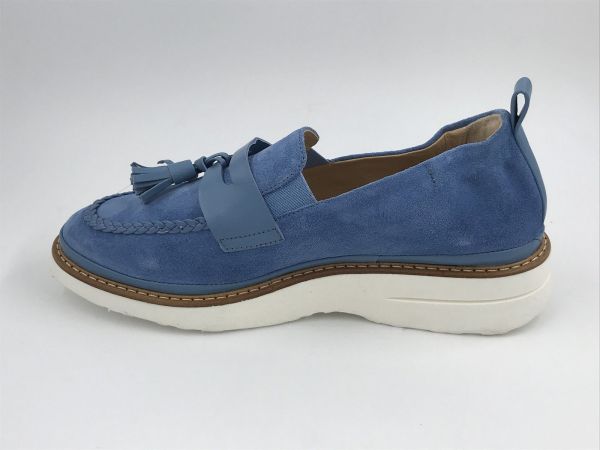 XSA dam moc suède blauw (0213 london malibu) - Stiletto Schoenen (Oudenaarde)