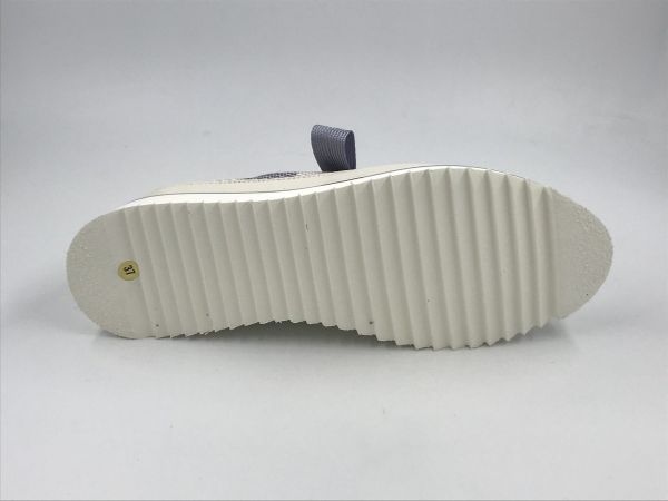 XSA dam mol led raffia blauw/wit (09052) - Stiletto Schoenen (Oudenaarde)