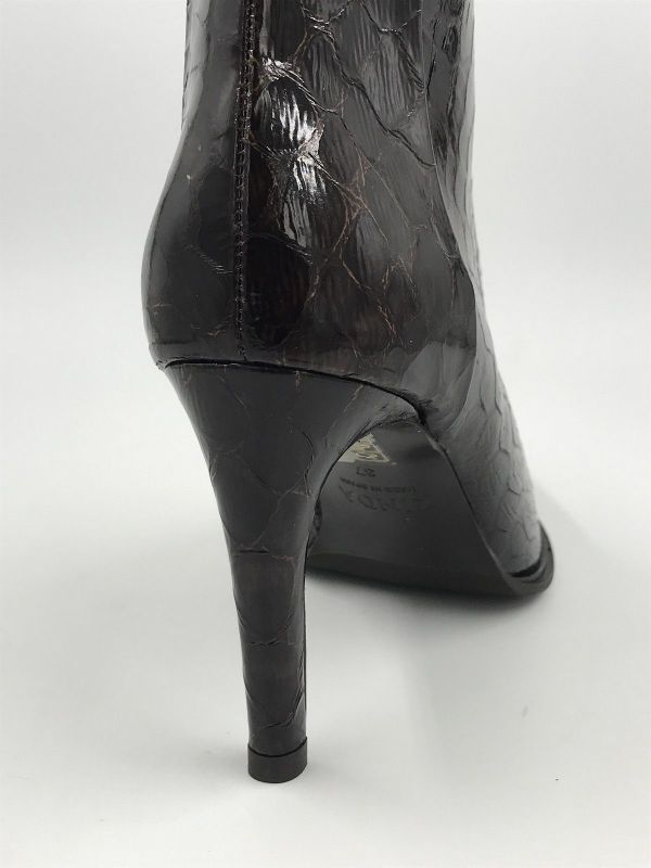 Zin dam Klaars crocled bruin (3262871 chiara G ninja TDM) - Stiletto Schoenen (Oudenaarde)