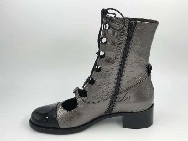 Zin dam Klaars metled pewter (2869 989 randy mirasol negro souffle pew) - Stiletto Schoenen (Oudenaarde)