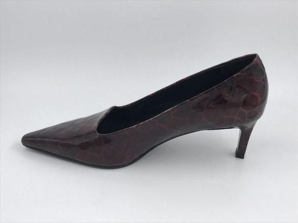 Zin dam pump crocled bordeaux (3661558raq G ninja bordo) - Stiletto Schoenen (Oudenaarde)