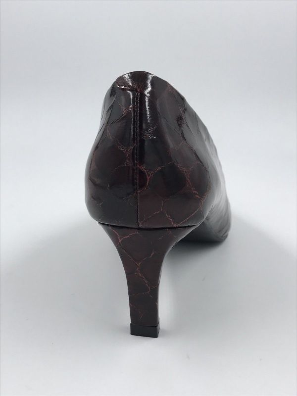 Zin dam pump crocled bordeaux (3661558raq G ninja bordo) - Stiletto Schoenen (Oudenaarde)