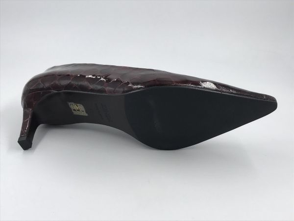 Zin dam pump crocled bordeaux (3661558raq G ninja bordo) - Stiletto Schoenen (Oudenaarde)